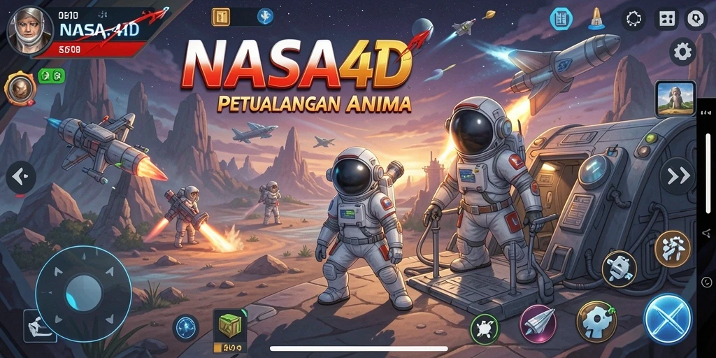 Screenshot gameplay NASA4D menampilkan aksi seru karakter Anime.