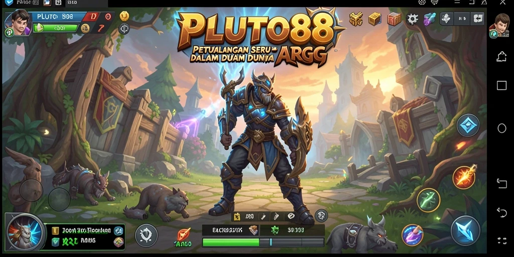 Screenshot gameplay ARPG di PLUTO88 menampilkan aksi seru dan grafis menawan.