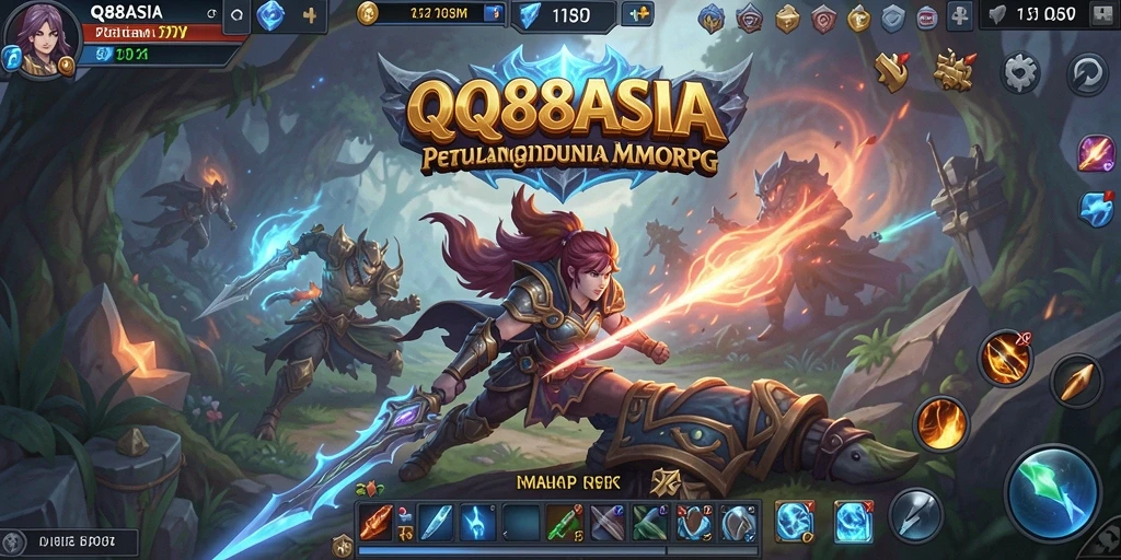 Screenshot gameplay QQ88ASIA yang menampilkan pertempuran seru.