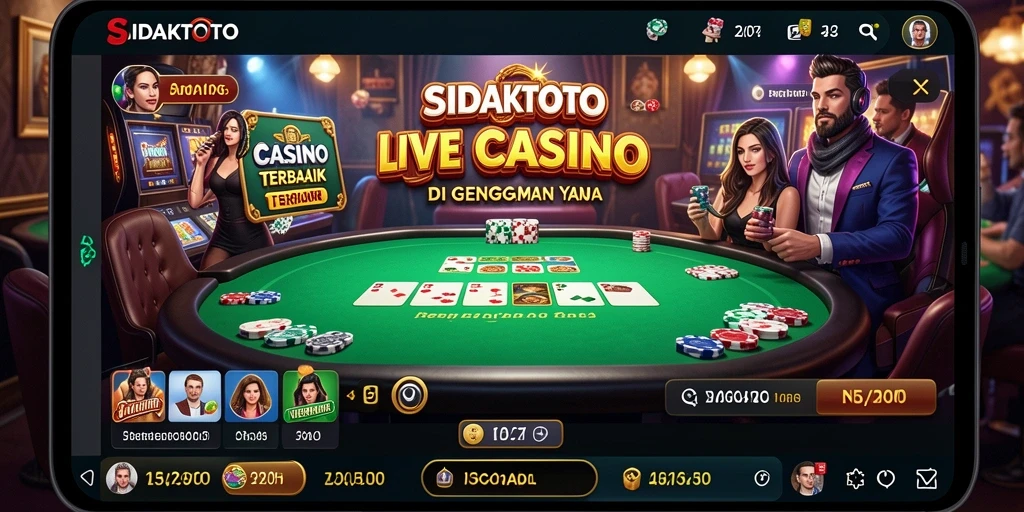 Tampilan gameplay Live Casino di SIDAKTOTO yang mengesankan dan interaktif.