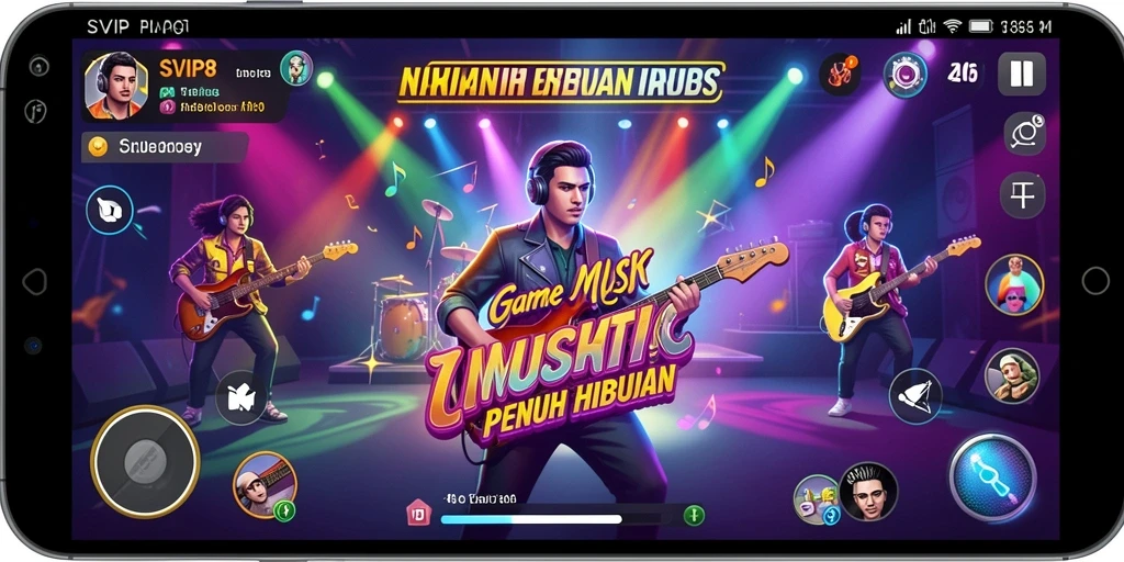 Screenshot gameplay SVIP8 menunjukkan pemain mengikuti irama musik dengan interaktif.